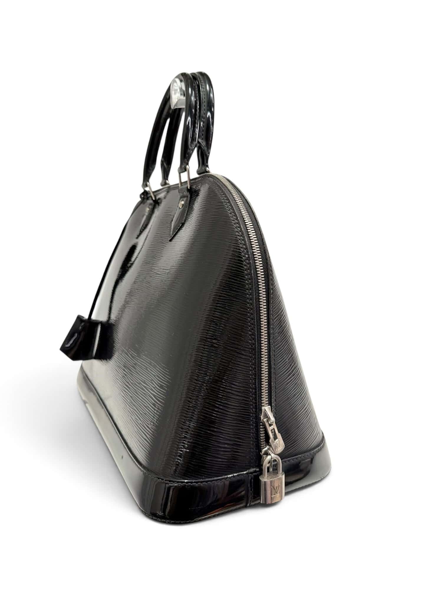 Louis Vuitton Black Alma GM Epi Patent Leather Handbag - Image 3