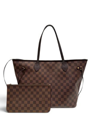 Louis Vuitton Brown Neverfull MM Damier Canvas Handbag