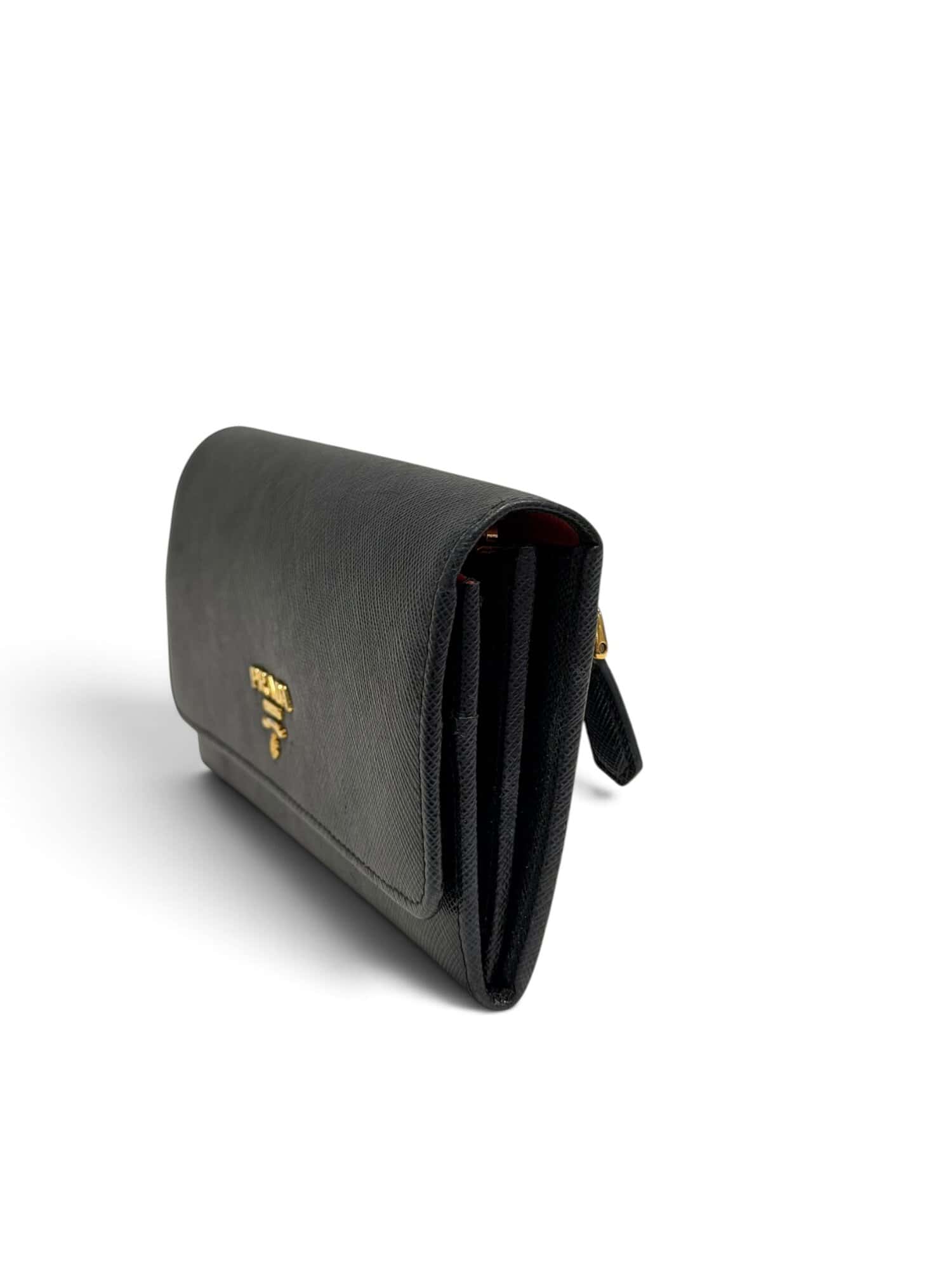 Prada Black Saffiano Leather Wallet - Image 3