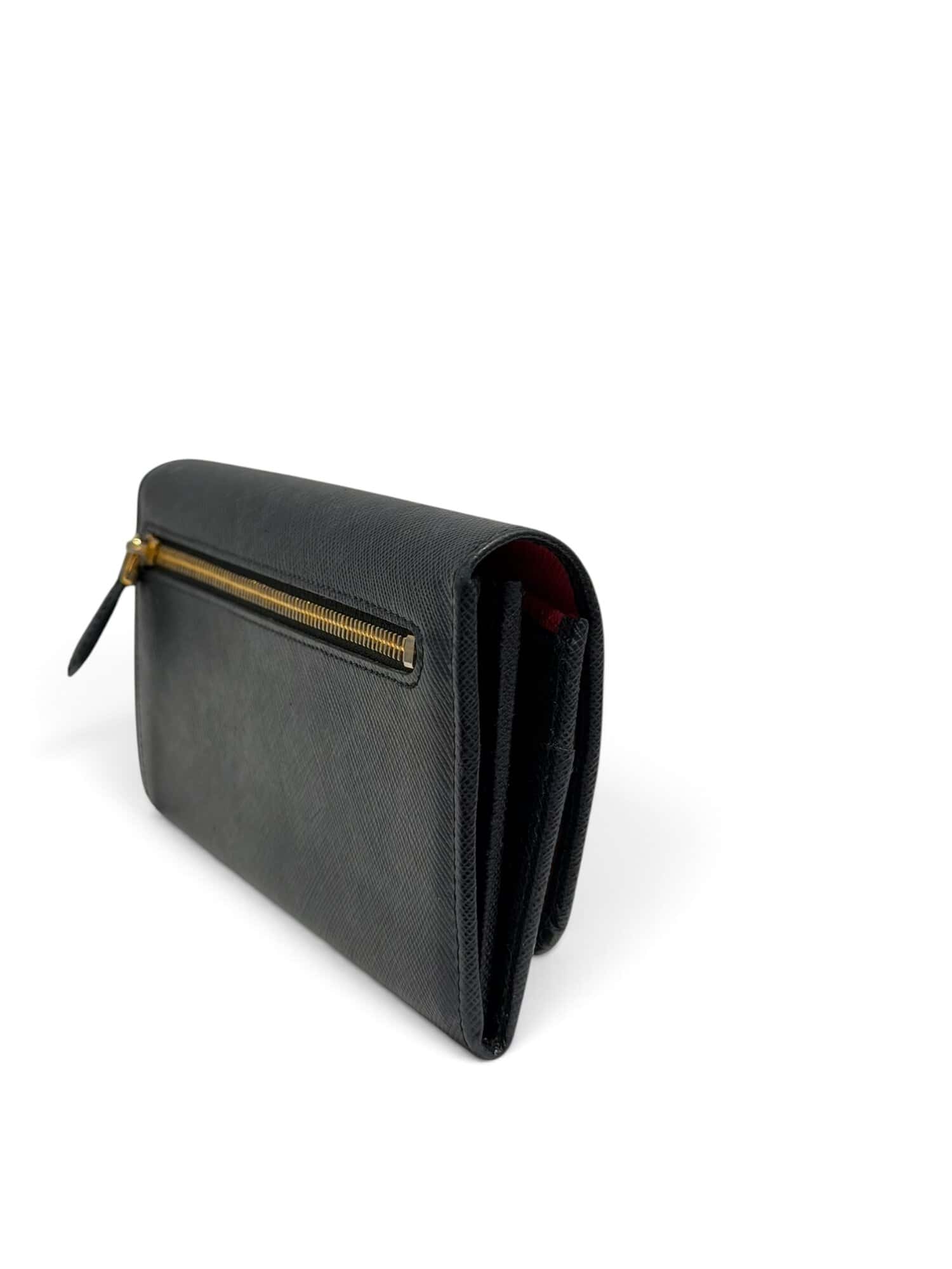 Prada Black Saffiano Leather Wallet - Image 5