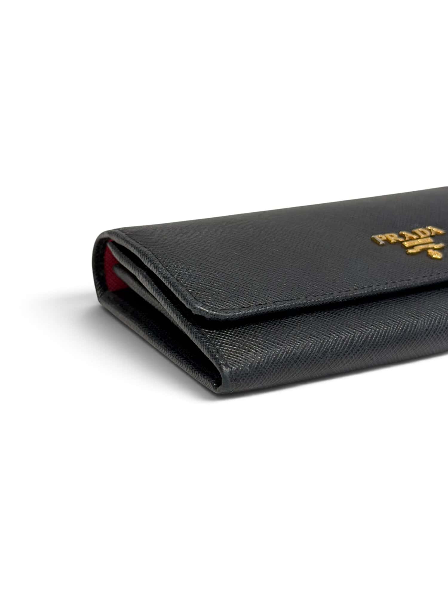 Prada Black Saffiano Leather Wallet - Image 7