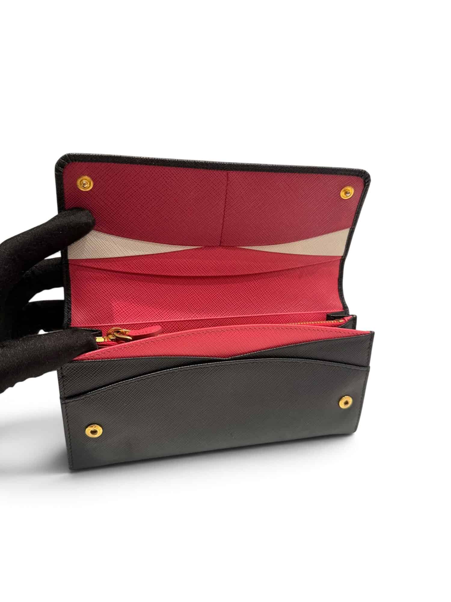 Prada Black Saffiano Leather Wallet - Image 9