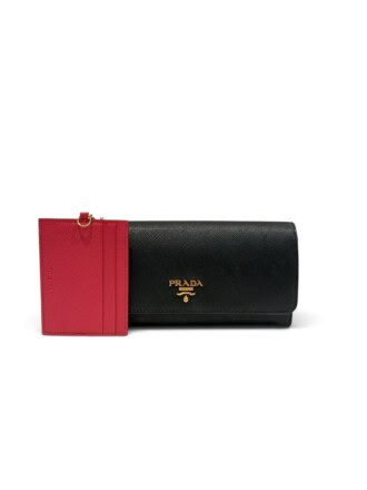 Prada Black Saffiano Leather Wallet