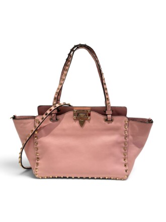 Valentino Garavani Pink Rockstud Leather Bag
