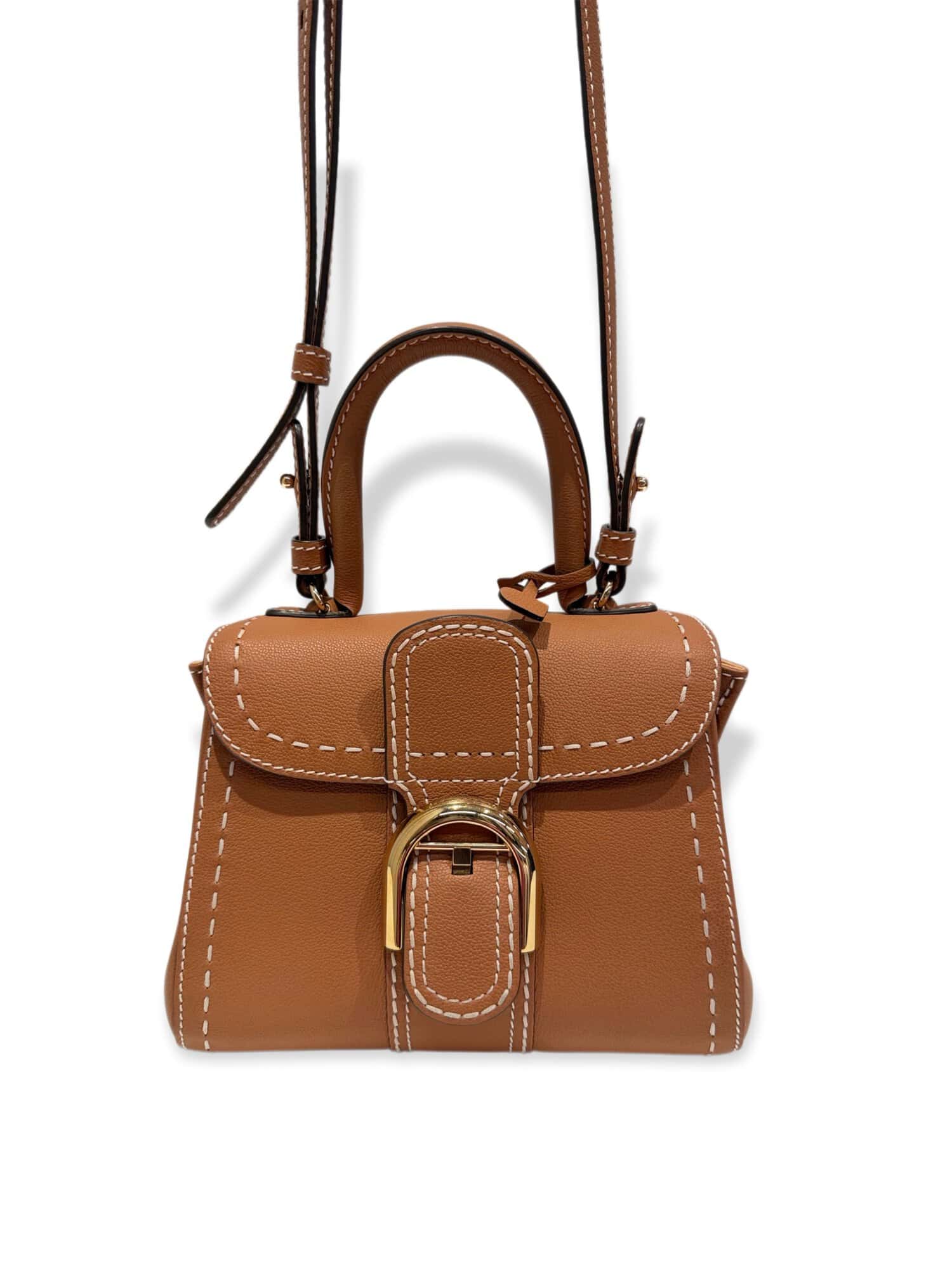 Delvaux Brown Brillant Mini Leather Handbag