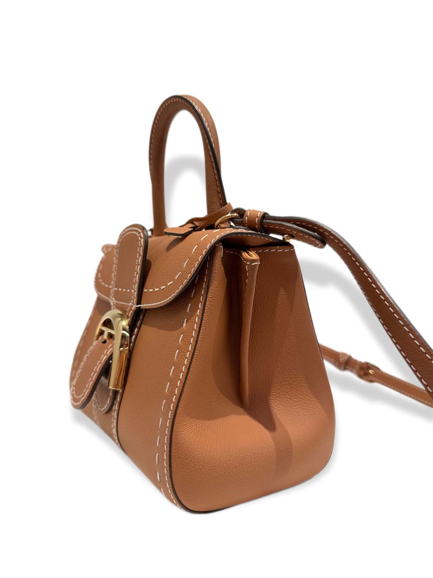 Delvaux Brown Brillant Mini Leather Handbag - Image 3