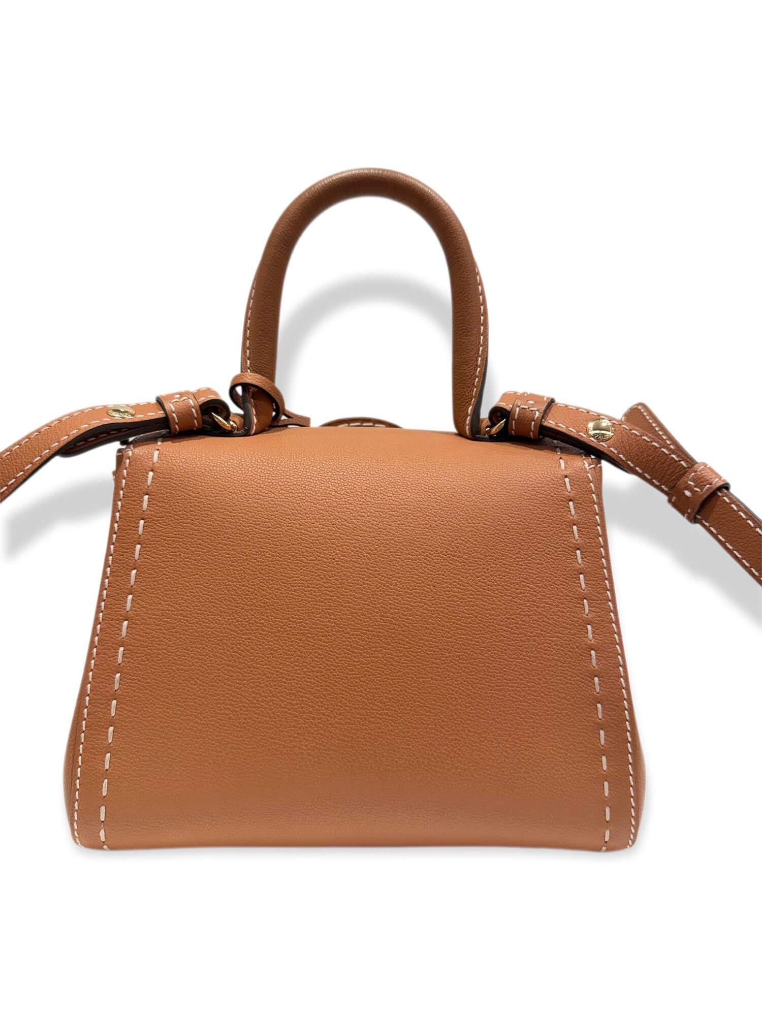 Delvaux Brown Brillant Mini Leather Handbag - Image 4