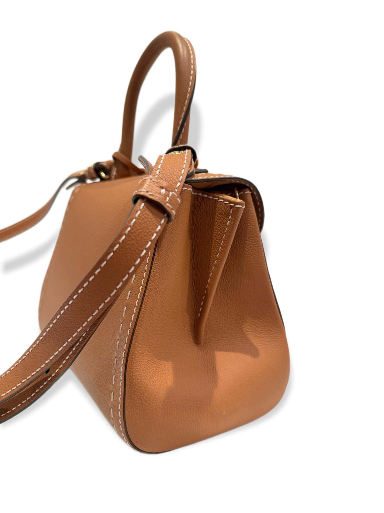 Delvaux Brown Brillant Mini Leather Handbag - Image 5