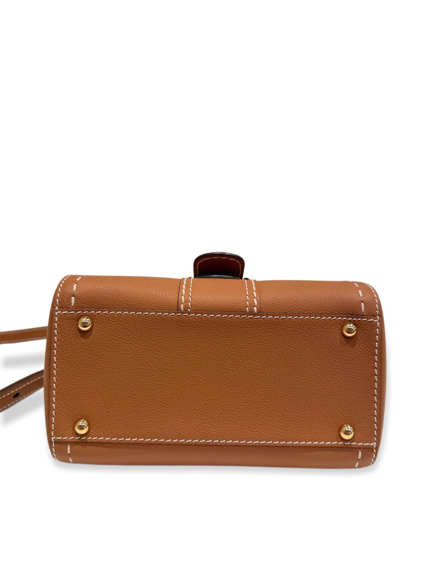 Delvaux Brown Brillant Mini Leather Handbag - Image 8