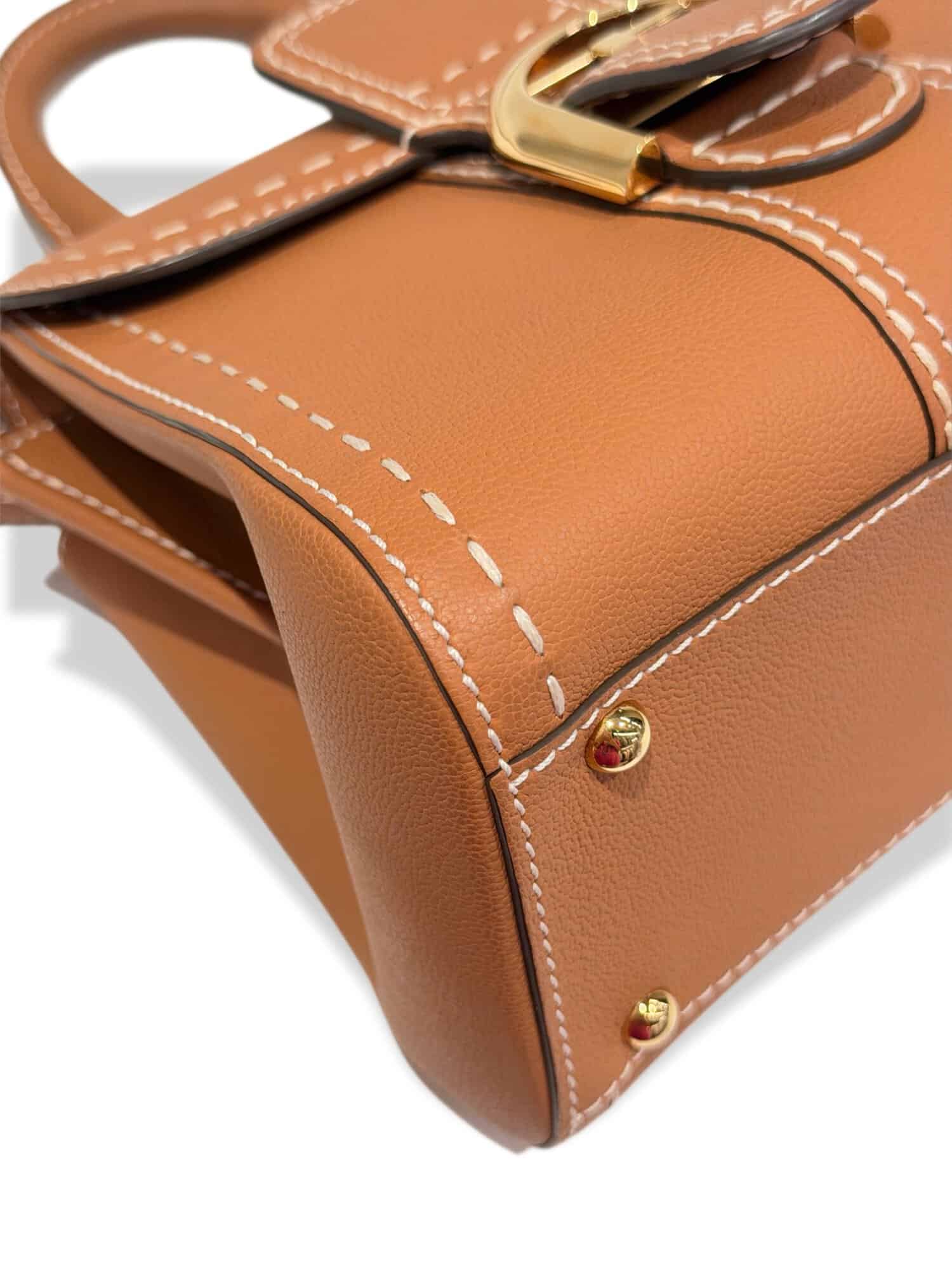 Delvaux Brown Brillant Mini Leather Handbag - Image 9