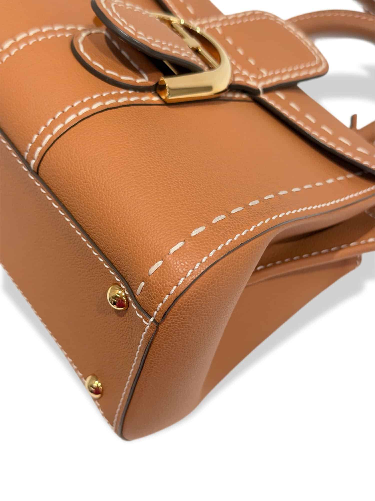 Delvaux Brown Brillant Mini Leather Handbag - Image 10