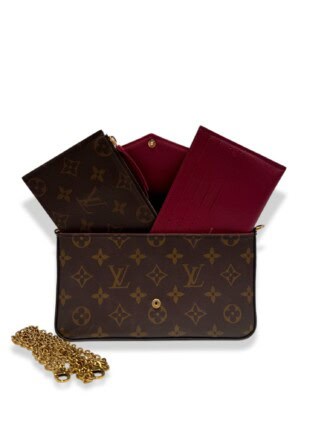 Louis Vuitton Brown Felicie Monogram Canvas Crossbody Bag
