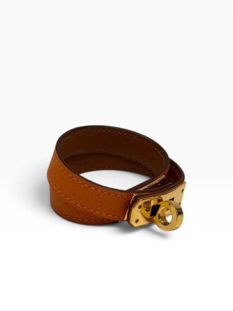 Hermès Orange Double Kelly Tour Bracelet