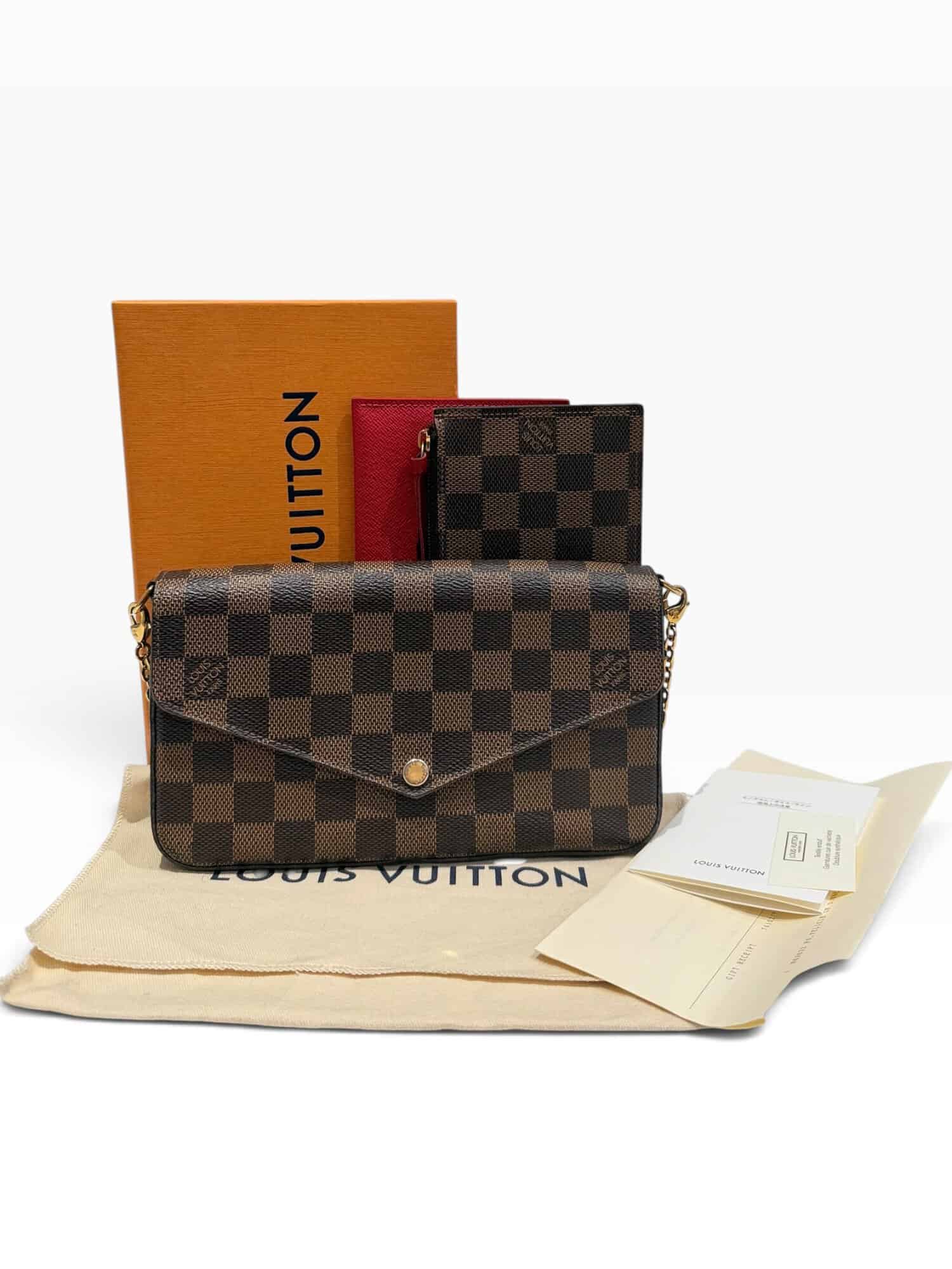 Louis Vuitton Brown Felicie Damier Canvas Bag - Image 2