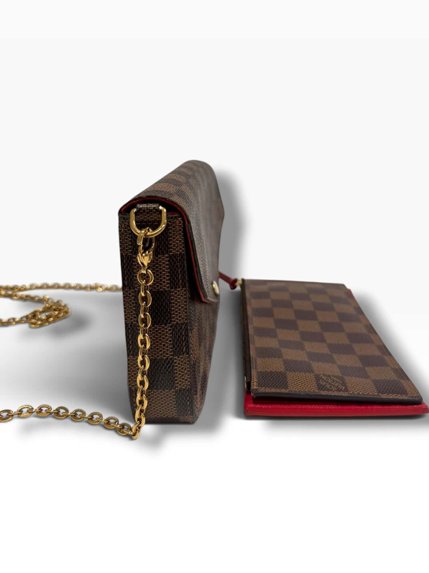 Louis Vuitton Brown Felicie Damier Canvas Bag - Image 3
