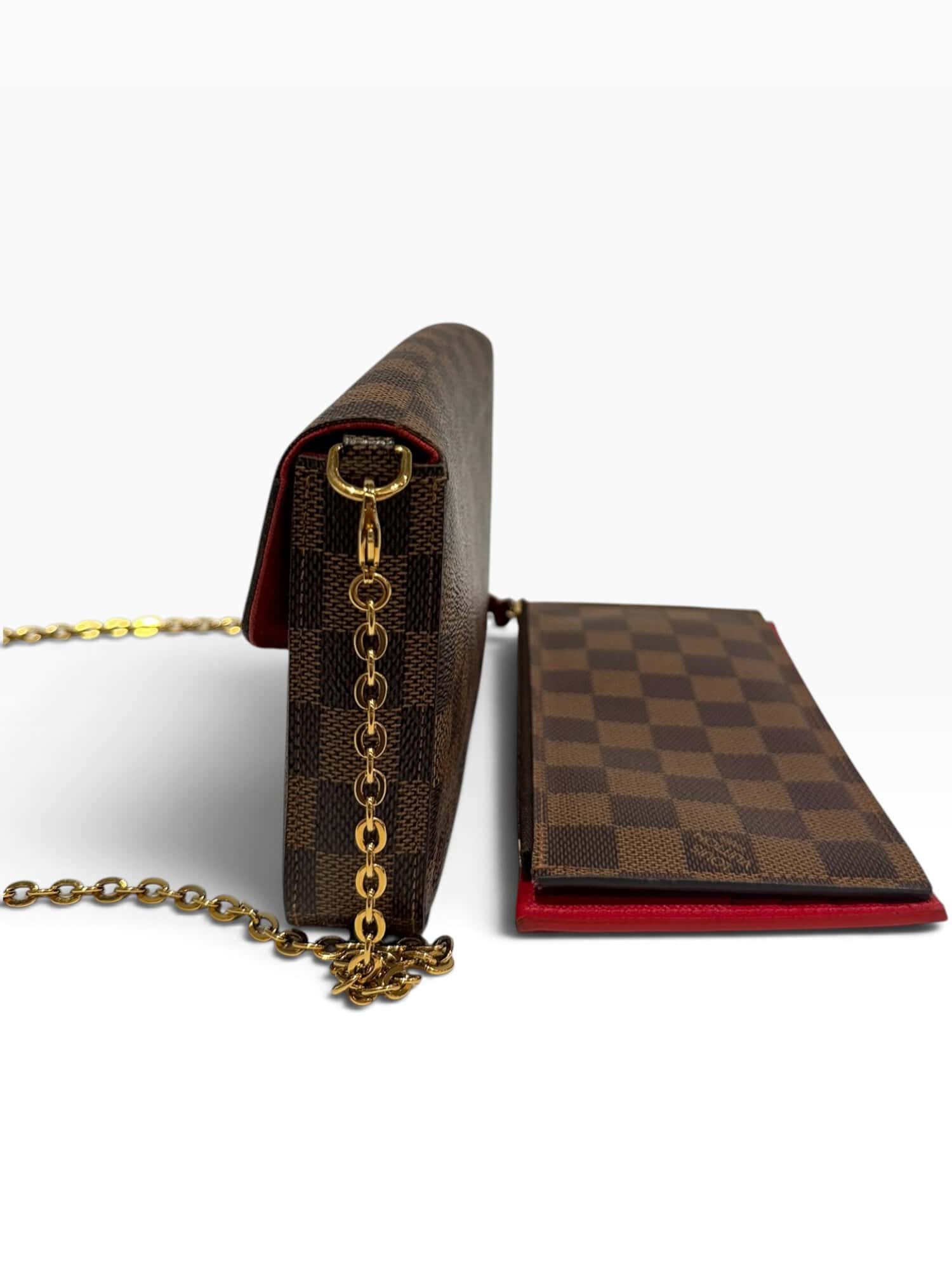 Louis Vuitton Brown Felicie Damier Canvas Bag - Image 4