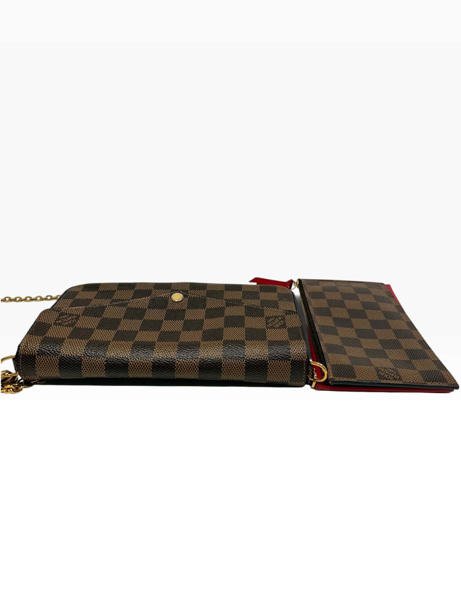 Louis Vuitton Brown Felicie Damier Canvas Bag - Image 5