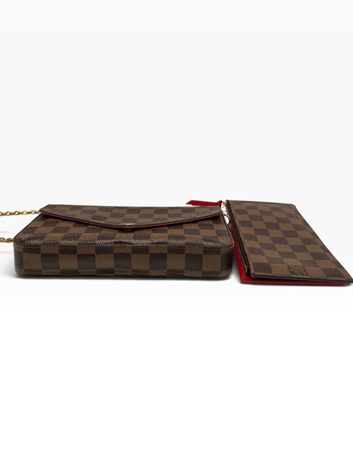 Louis Vuitton Brown Felicie Damier Canvas Bag - Image 6