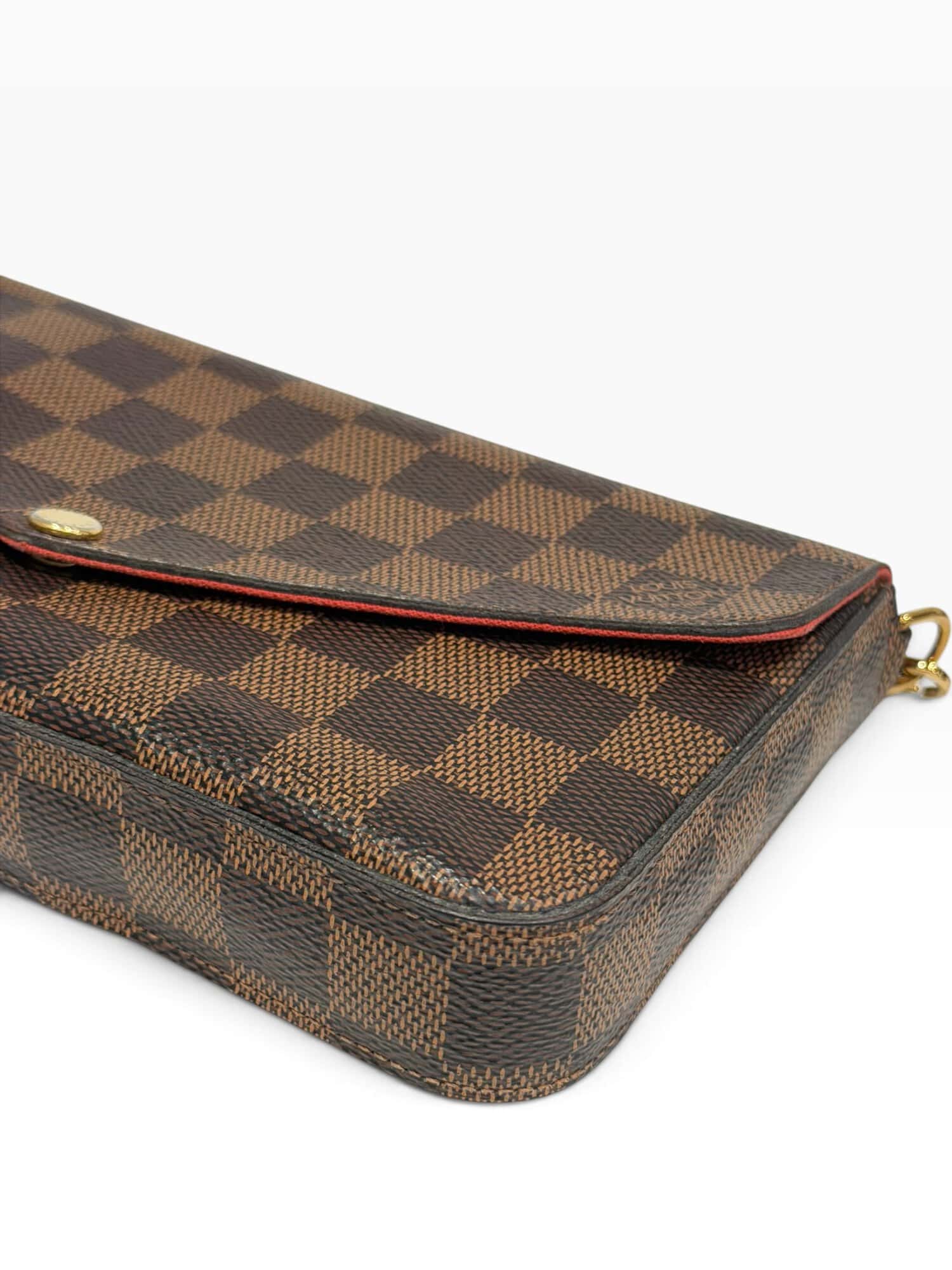 Louis Vuitton Brown Felicie Damier Canvas Bag - Image 9