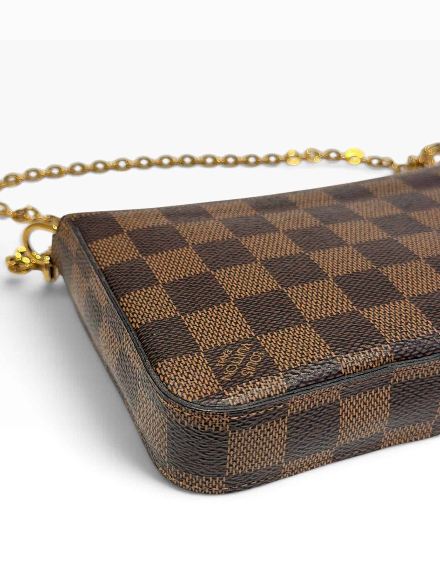 Louis Vuitton Brown Felicie Damier Canvas Bag - Image 10