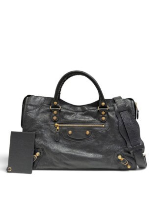 Balenciaga Dark grey City Leather Shoulder Bag