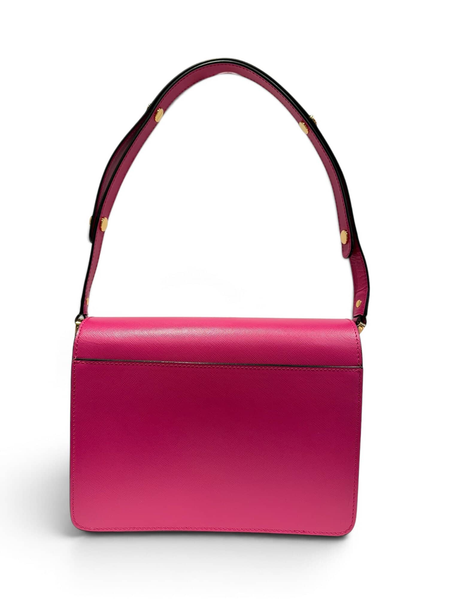 Marni Pink Trunk Leather Shoulder Bag Medium Size - Image 4