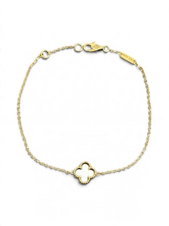 Van Cleef & Arpels White Mother-of-pearl Sweet Alhambra Bracelet