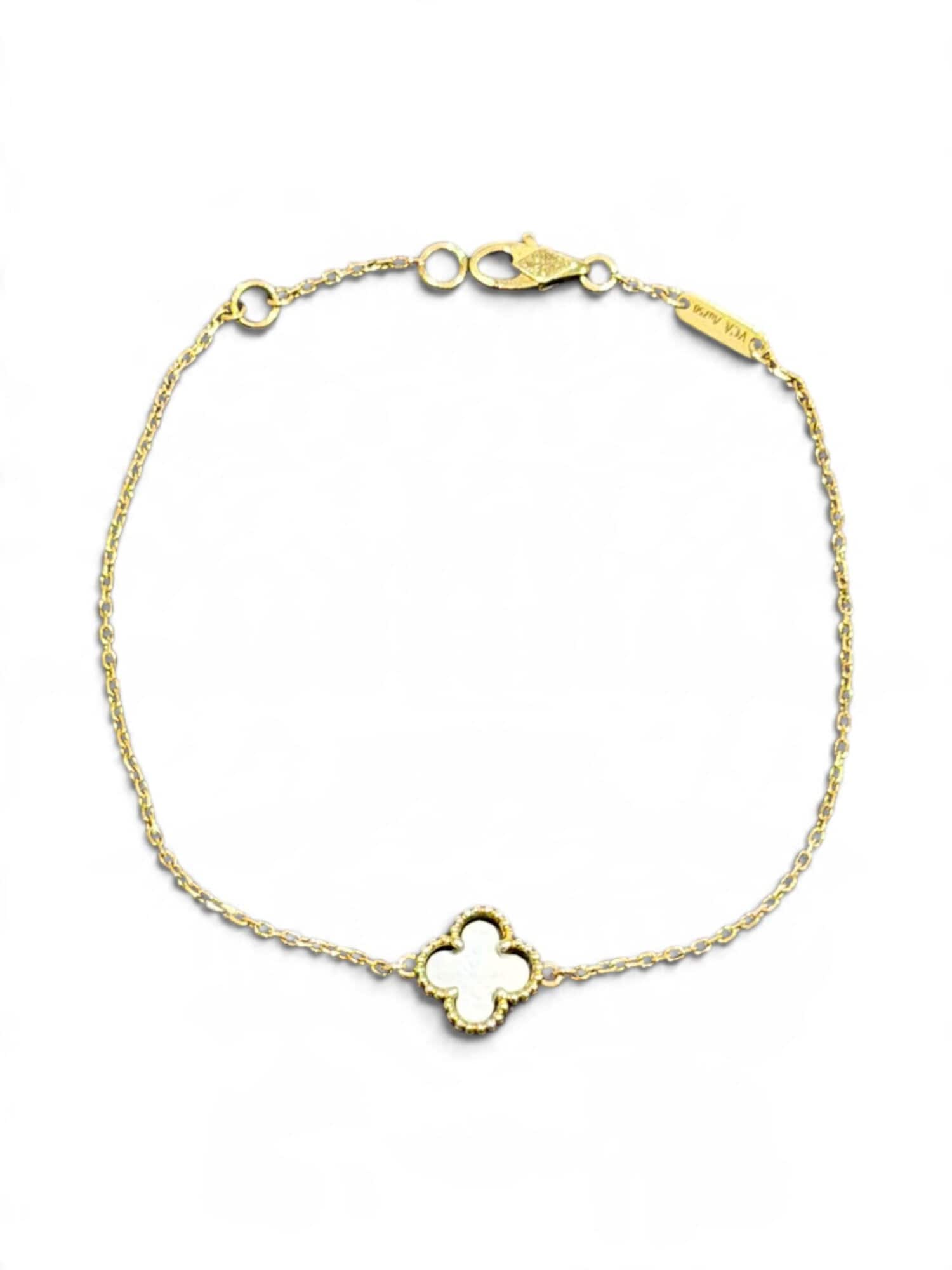 Van Cleef & Arpels White Mother-of-pearl Sweet Alhambra Bracelet