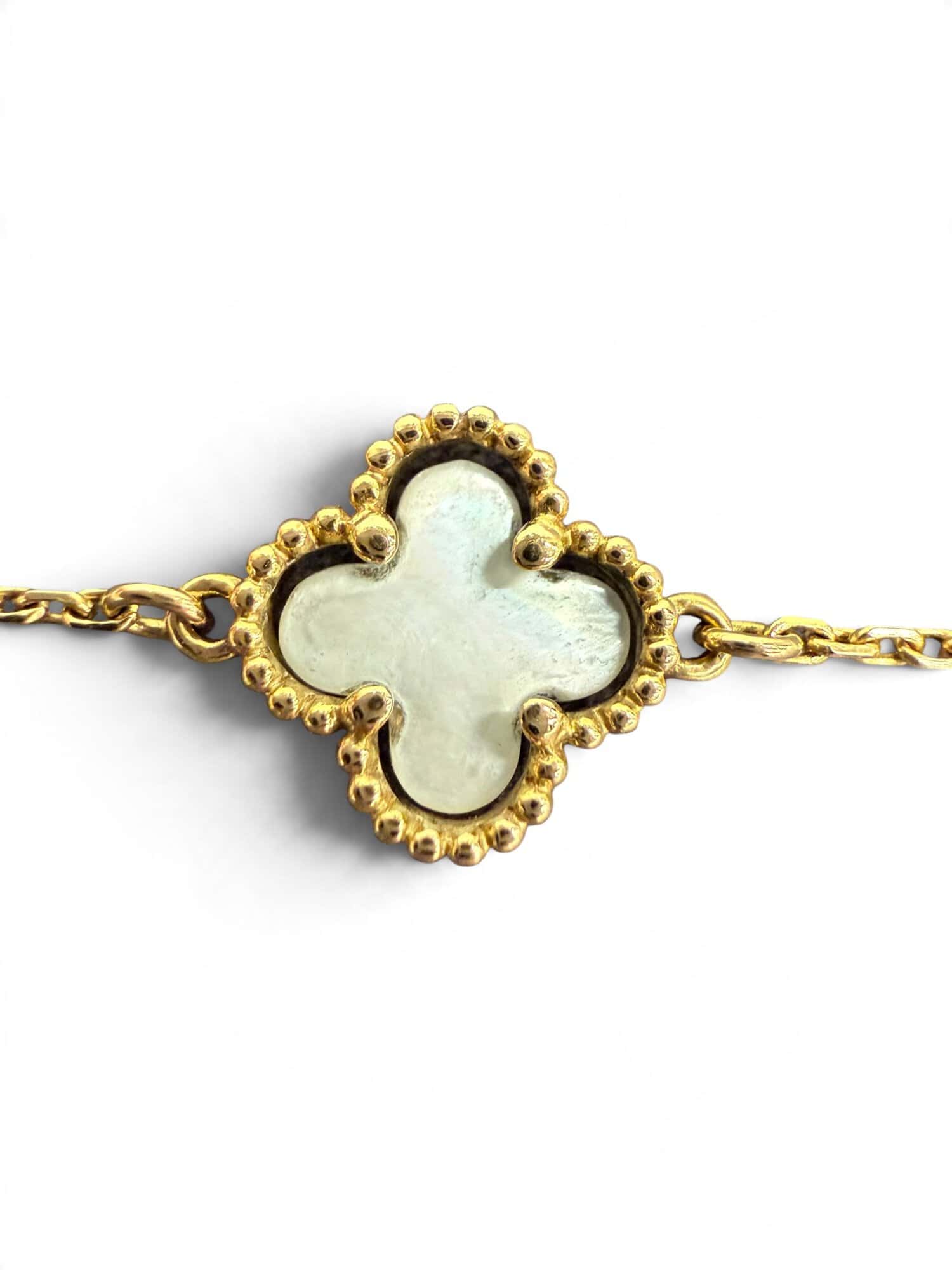 Van Cleef & Arpels White Mother-of-pearl Sweet Alhambra Bracelet - Image 6