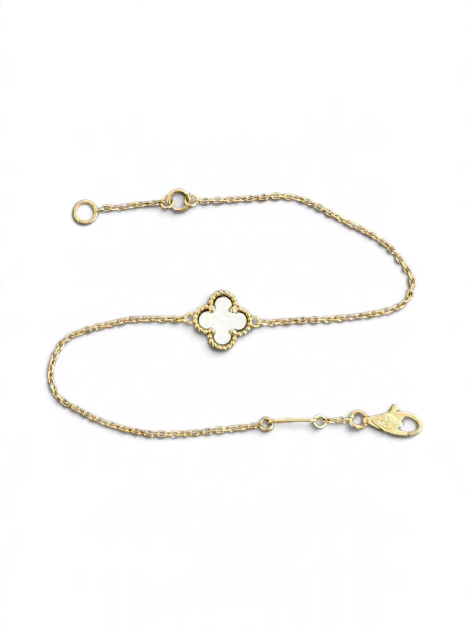 Van Cleef & Arpels White Mother-of-pearl Sweet Alhambra Bracelet - Image 7