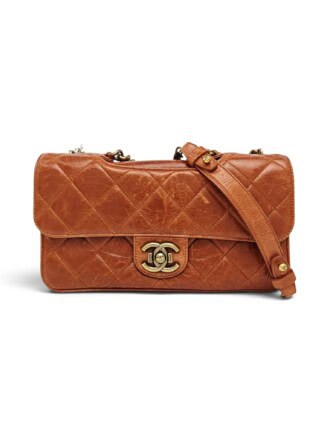 Chanel Brown Perfect Edge Leather Handbag
