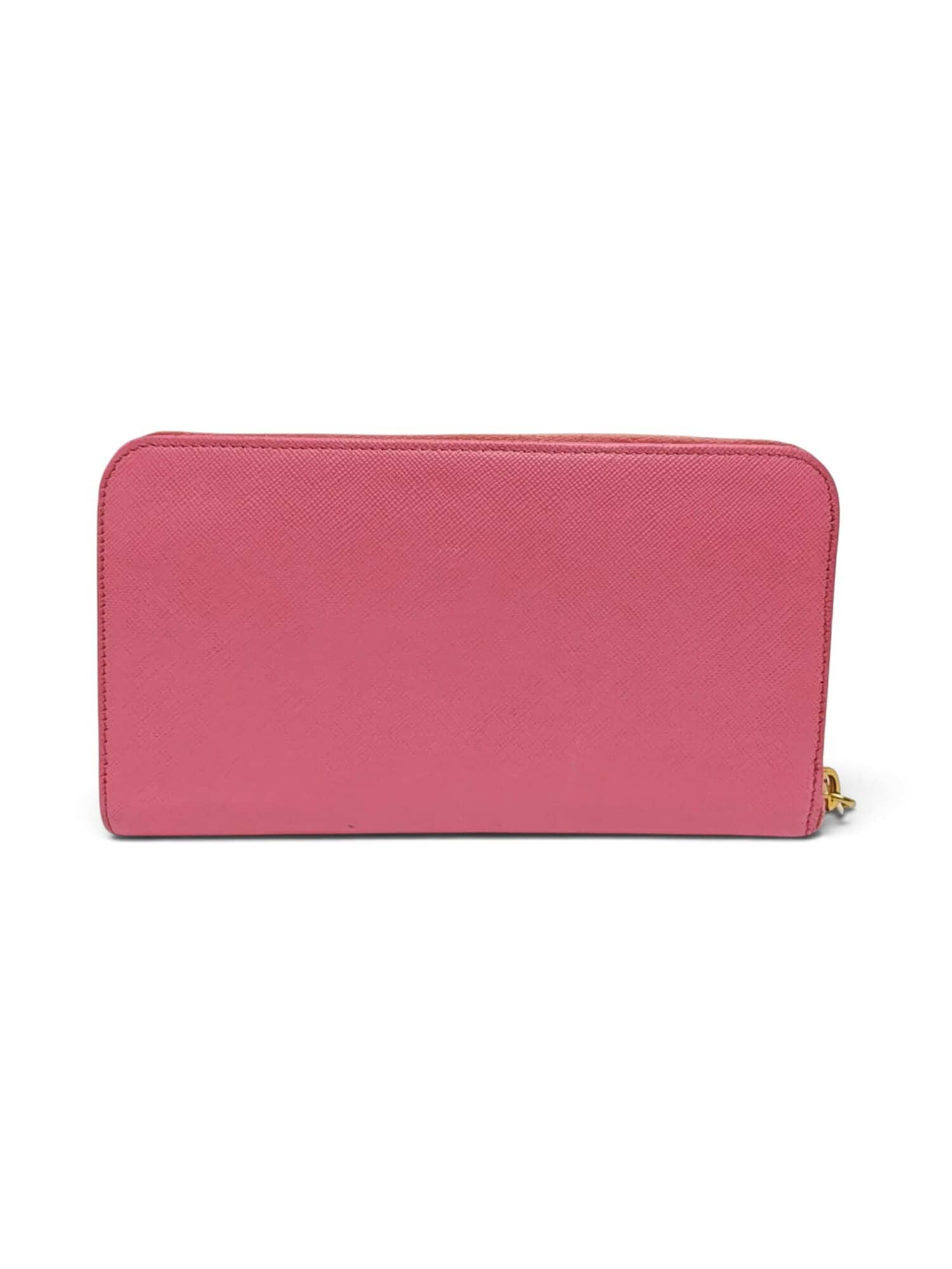 Prada Pink Saffiano Leather Zip Around Long Wallet - Image 5