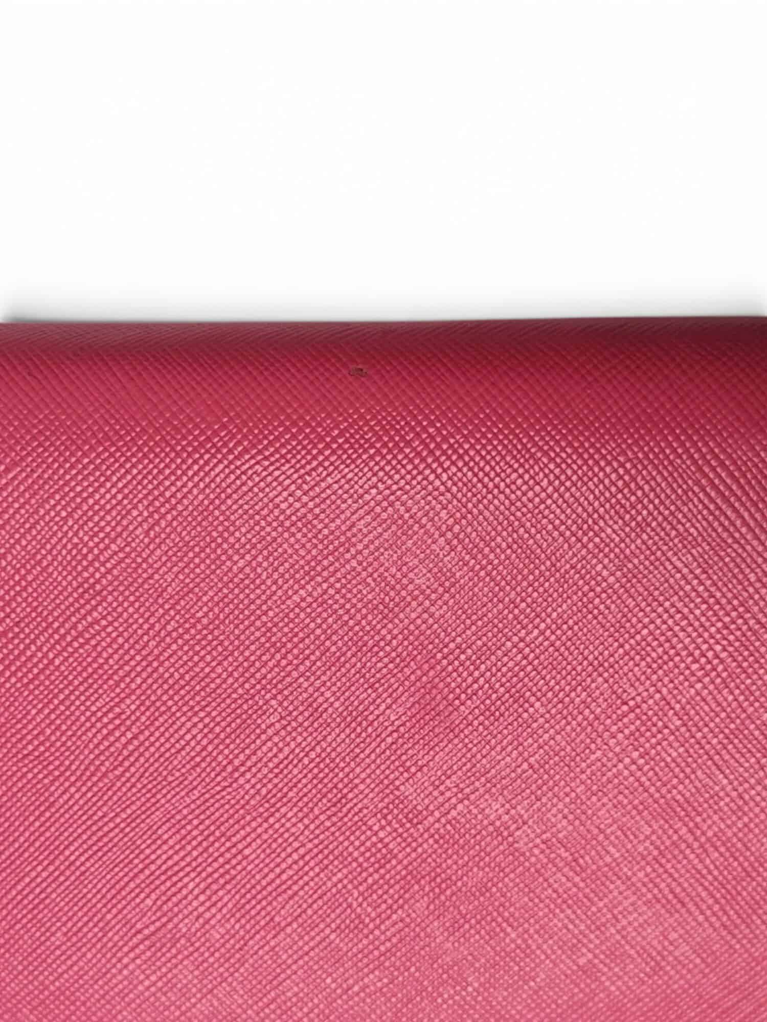 Prada Pink Saffiano Leather Zip Around Long Wallet - Image 9