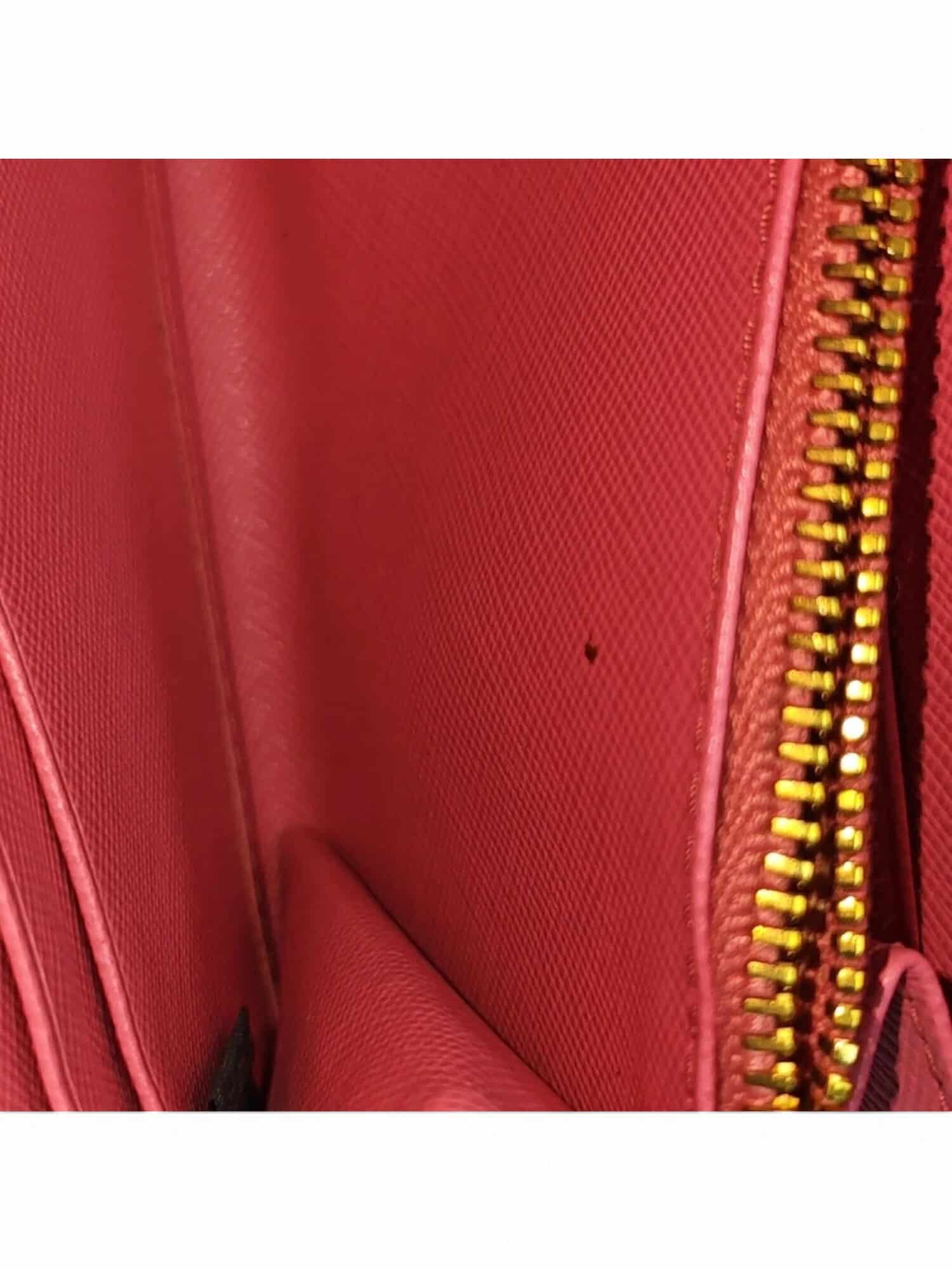 Prada Pink Saffiano Leather Zip Around Long Wallet - Image 13