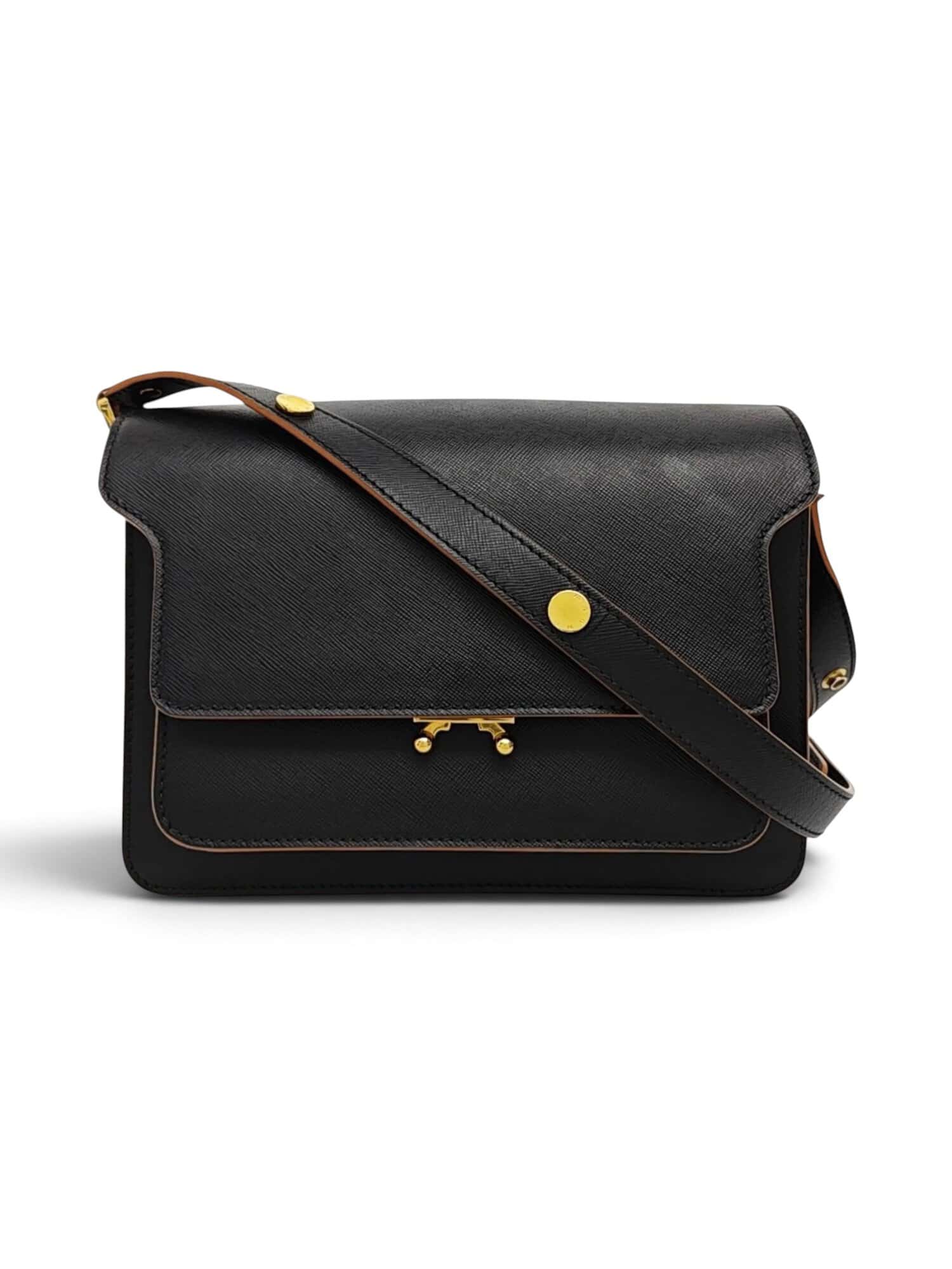 Marni Black Trunk Leather Handbag Medium Size