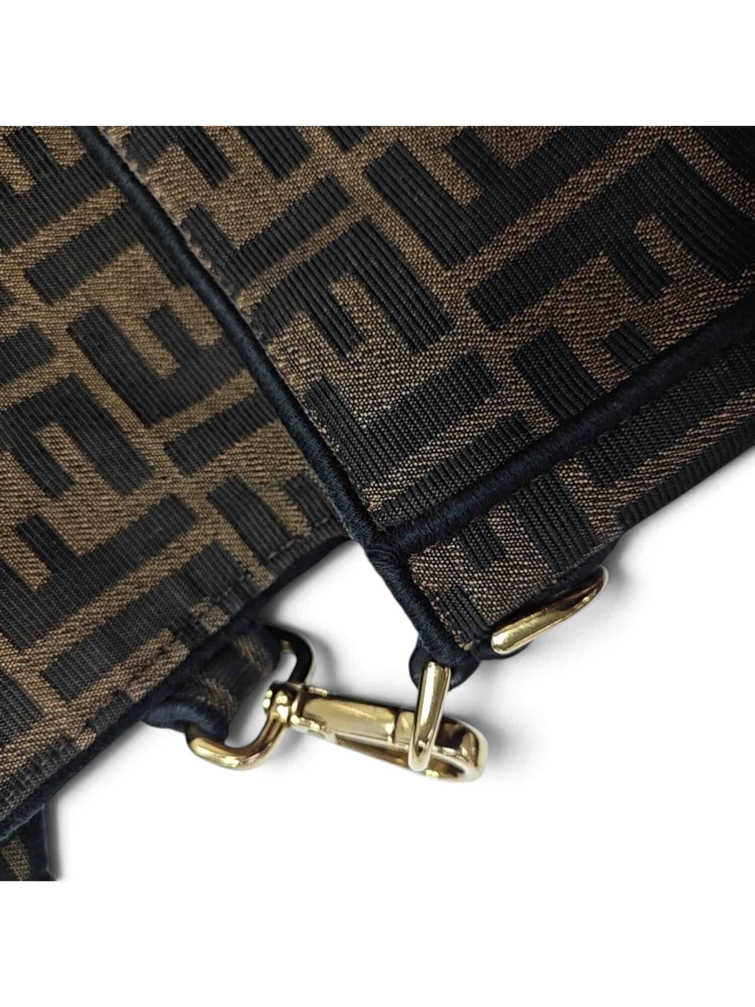 Fendi Brown Baguette Jacquard FF Medium Handbag - Image 11