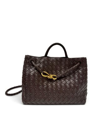 Bottega Veneta Brown Andiamo Nappa Intrecciato Leather Bag
