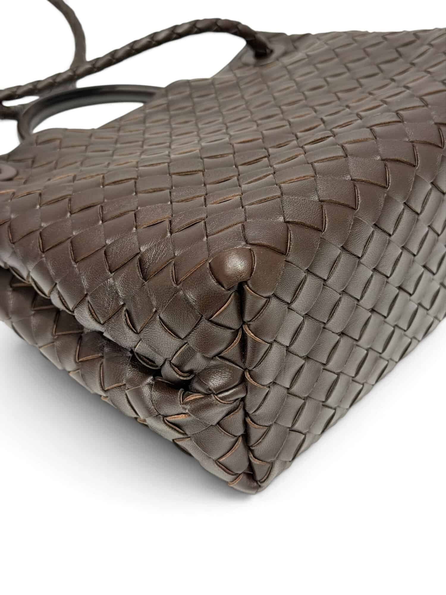 Bottega Veneta Brown Andiamo Nappa Intrecciato Leather Bag - Image 10