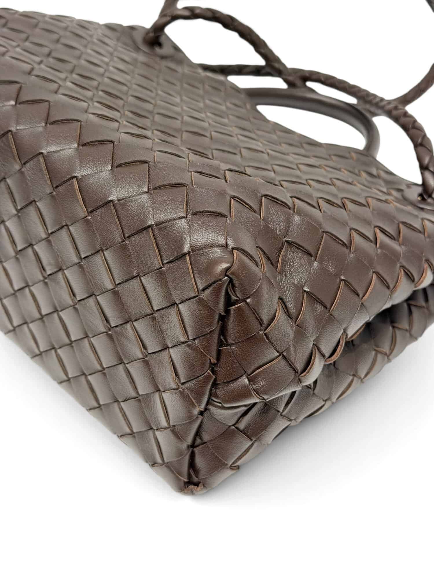 Bottega Veneta Brown Andiamo Nappa Intrecciato Leather Bag - Image 11