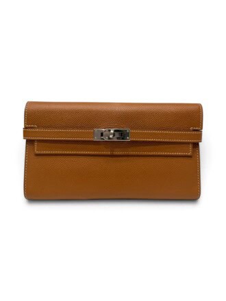 Hermès Gold Kelly Epsom Leather Wallet