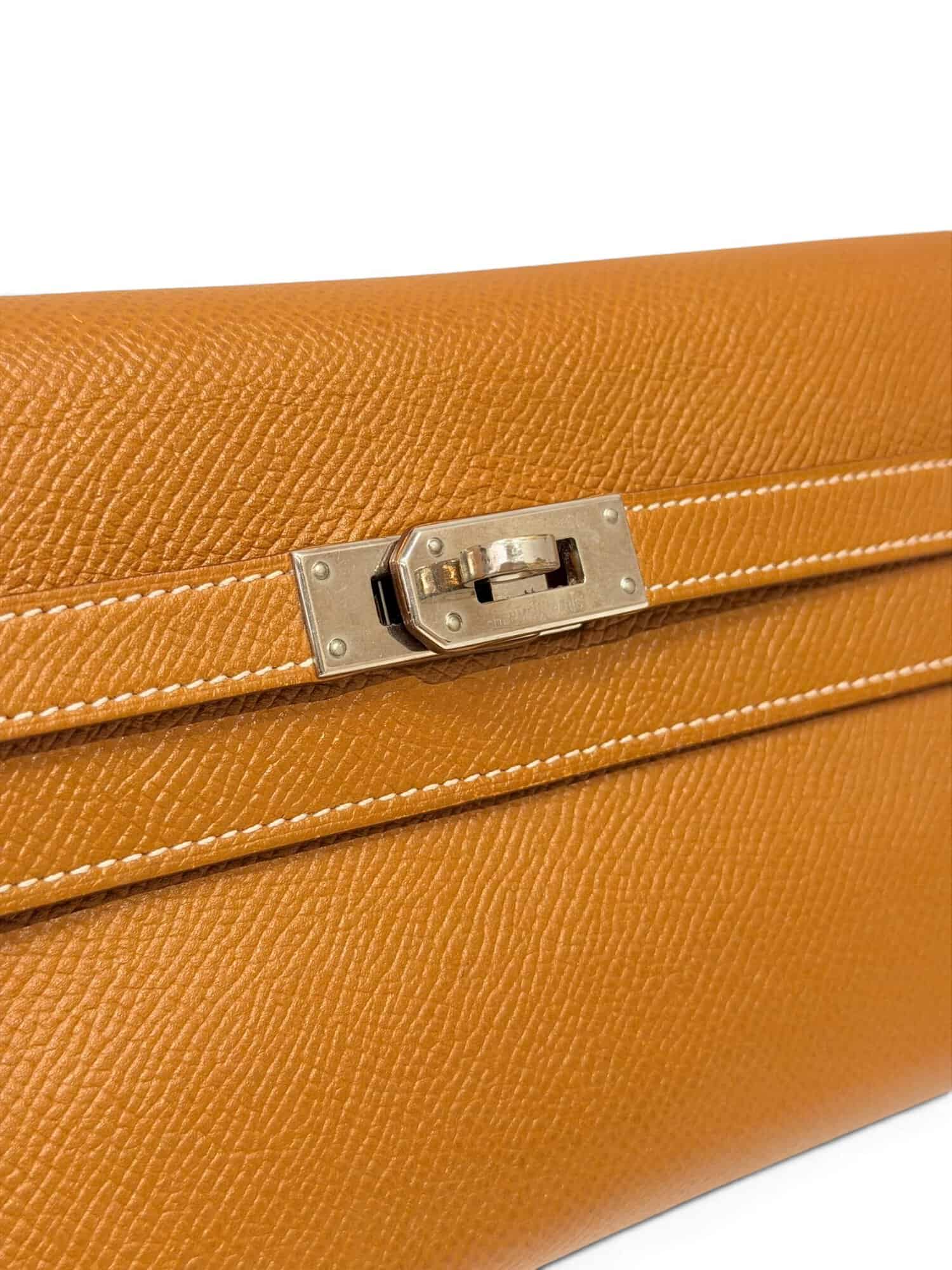 Hermès Gold Kelly Epsom Leather Wallet - Image 10