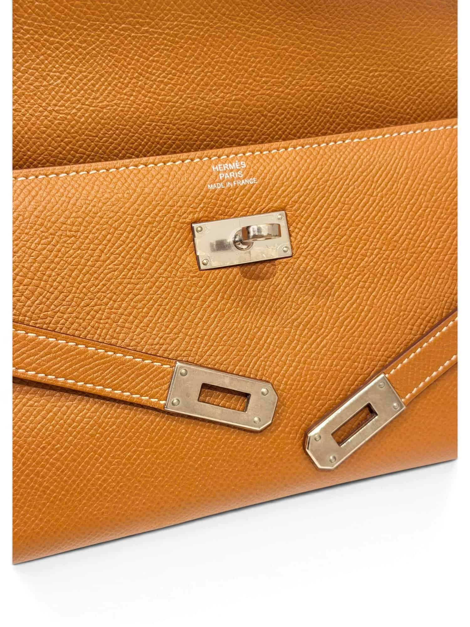 Hermès Gold Kelly Epsom Leather Wallet - Image 12