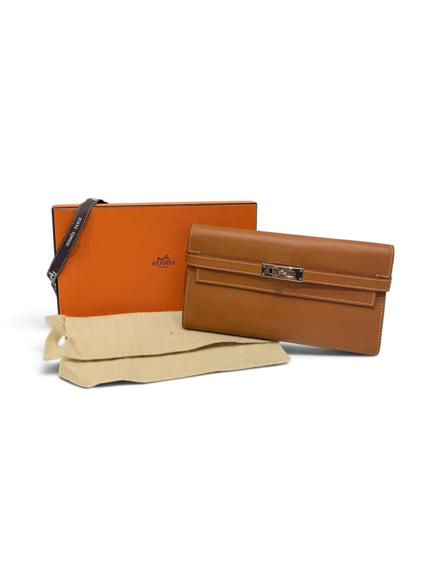 Hermès Gold Kelly Epsom Leather Wallet - Image 2