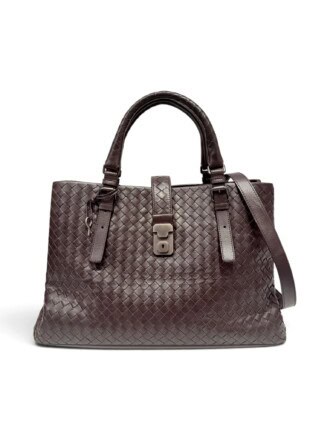 Bottega Veneta Brown Roma Leather Handbag