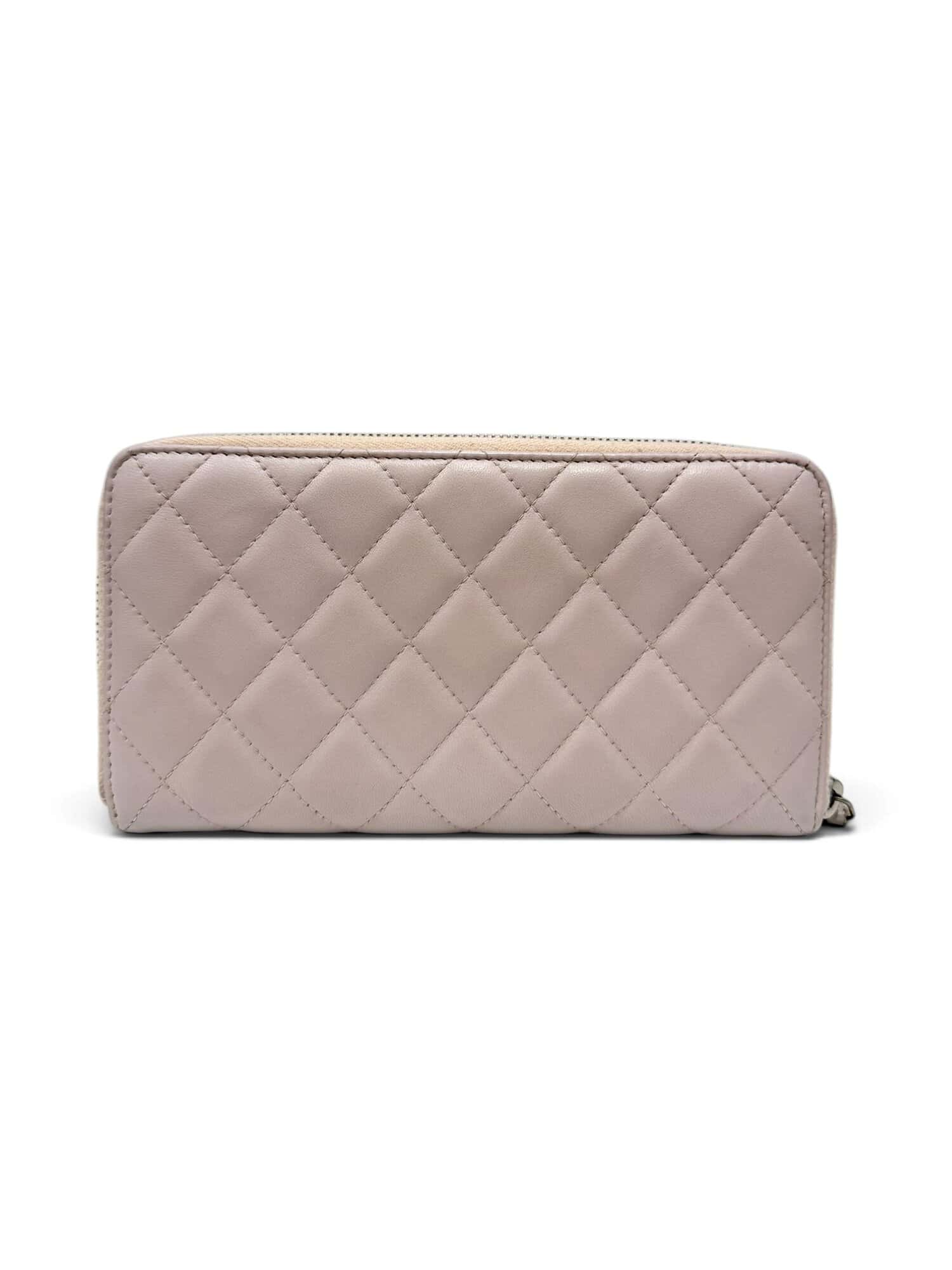 Chanel Light Purple Timeless Classic Zip-Around Leather Wallet - Image 4