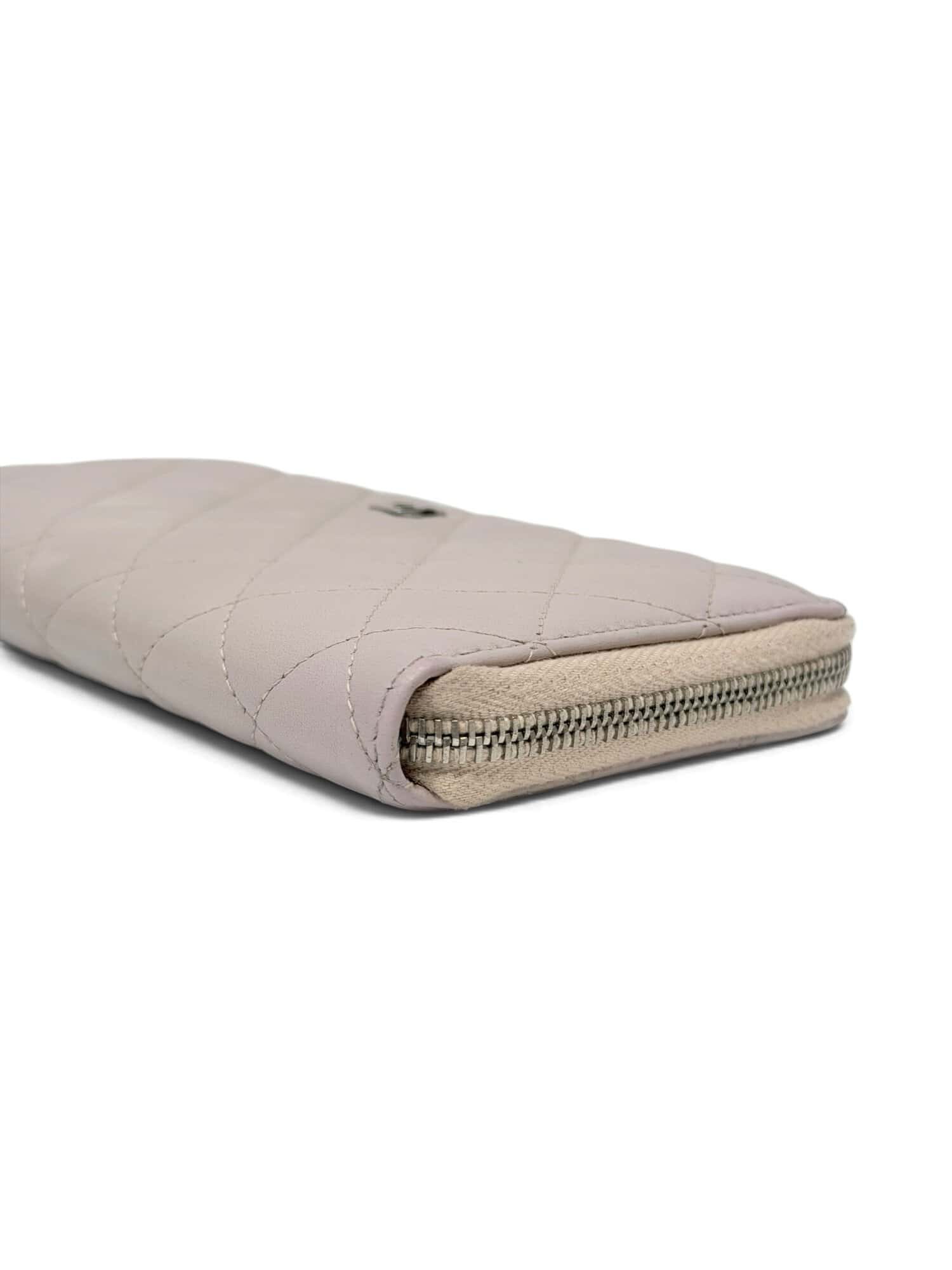 Chanel Light Purple Timeless Classic Zip-Around Leather Wallet - Image 9