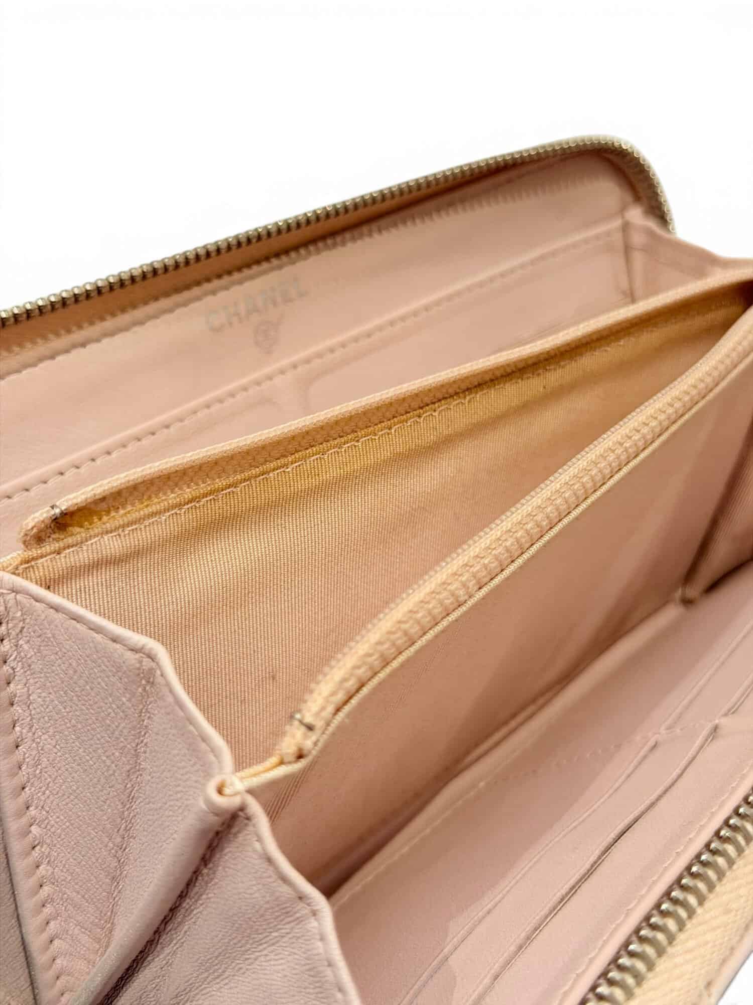 Chanel Light Purple Timeless Classic Zip-Around Leather Wallet - Image 12