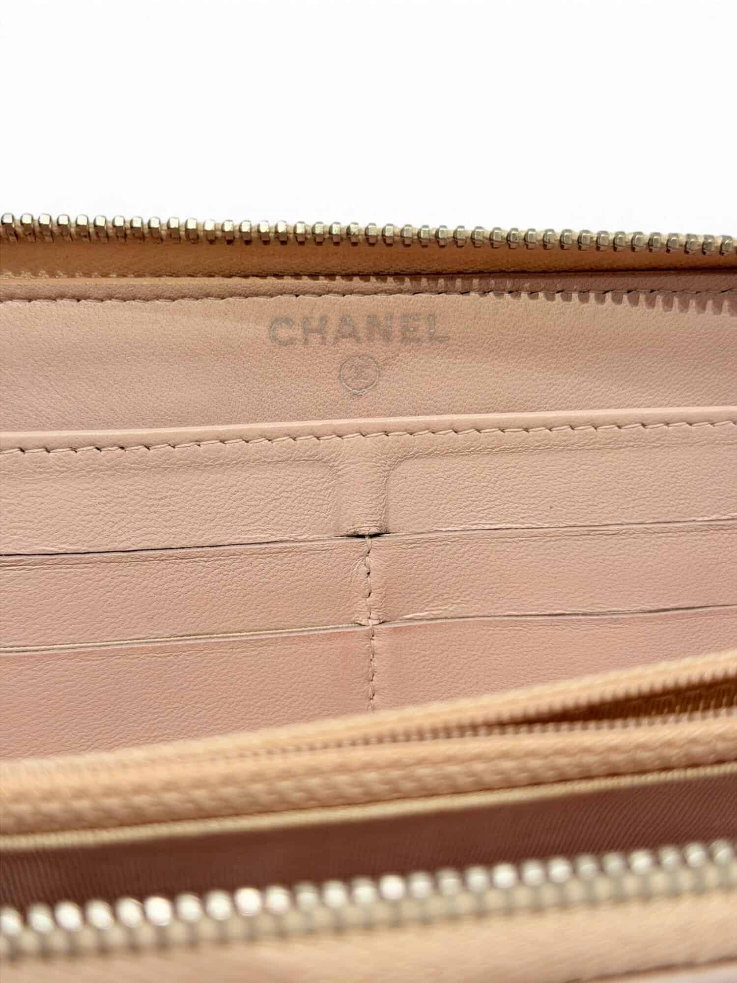 Chanel Light Purple Timeless Classic Zip-Around Leather Wallet - Image 13