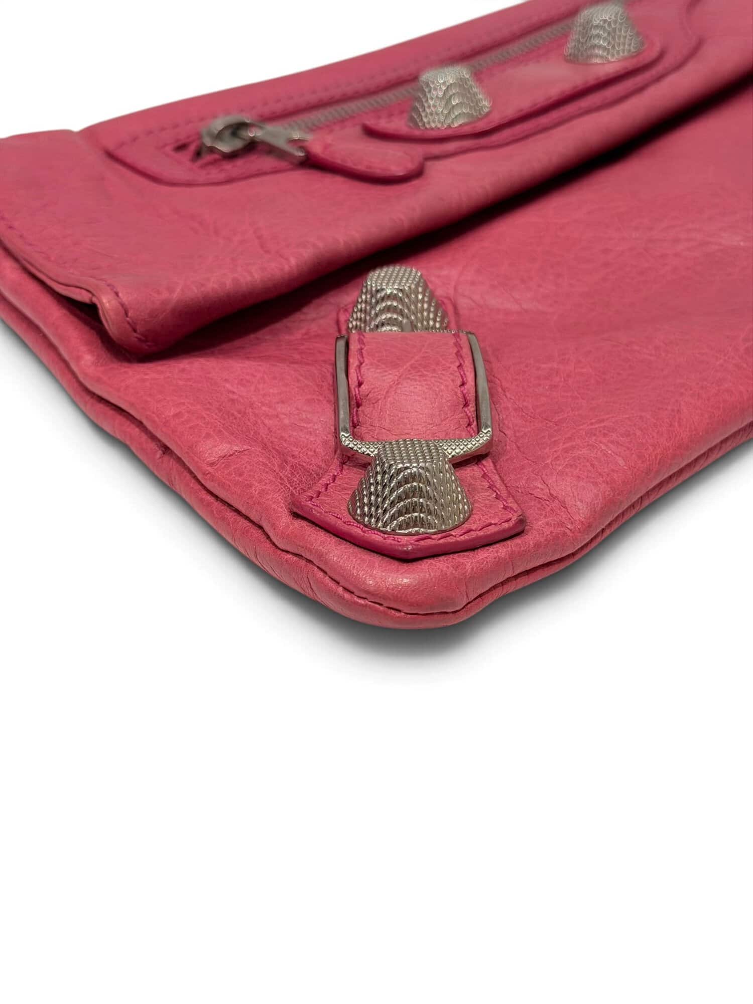 Balenciaga Pink City Leather Clutch - Image 10