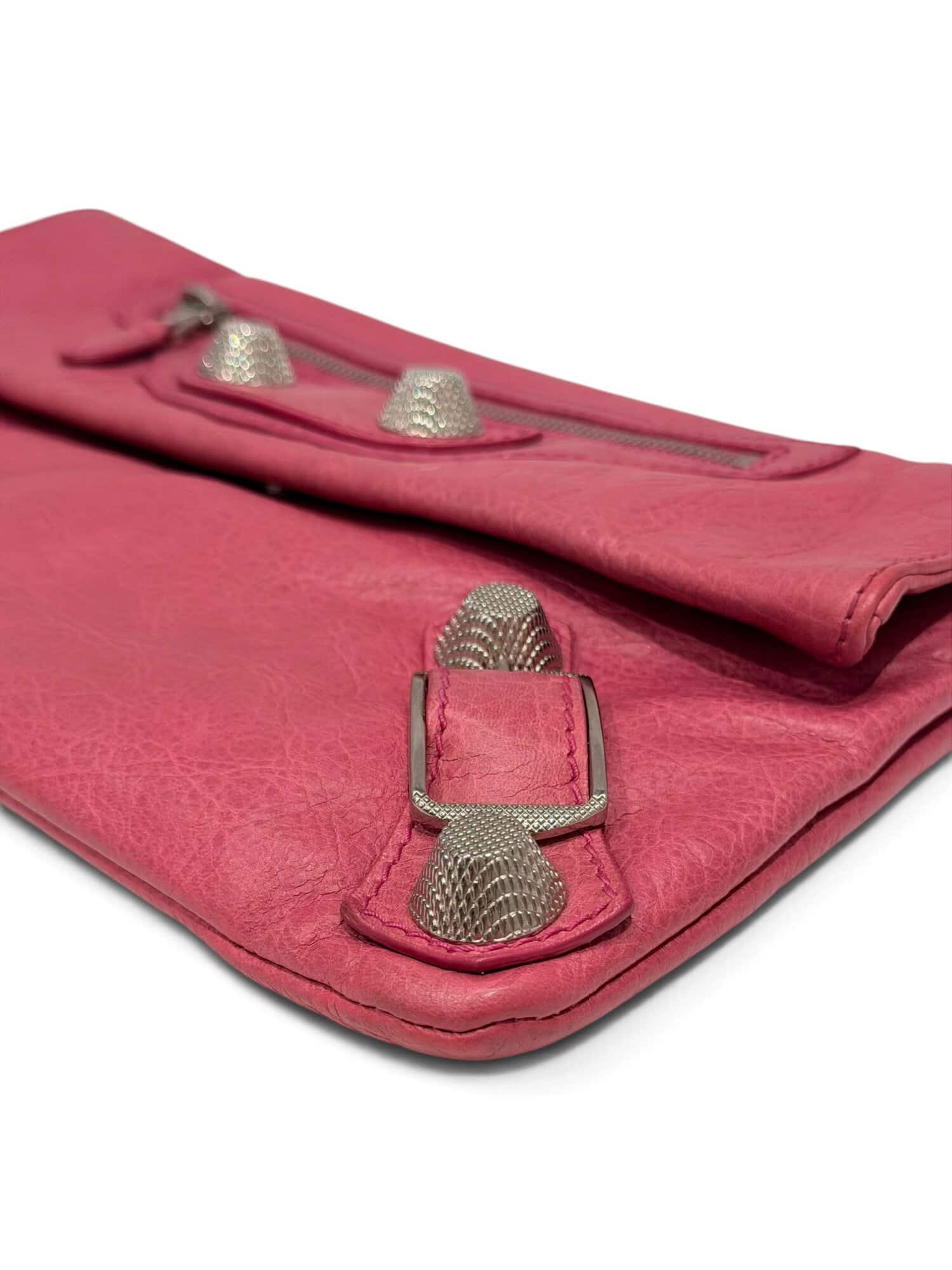 Balenciaga Pink City Leather Clutch - Image 11